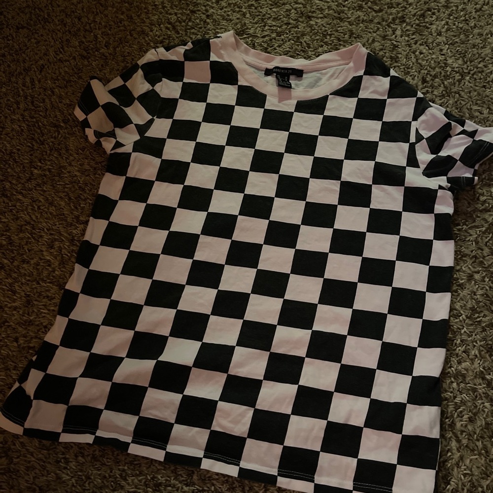 Forever 21 Checkered T-Shirt